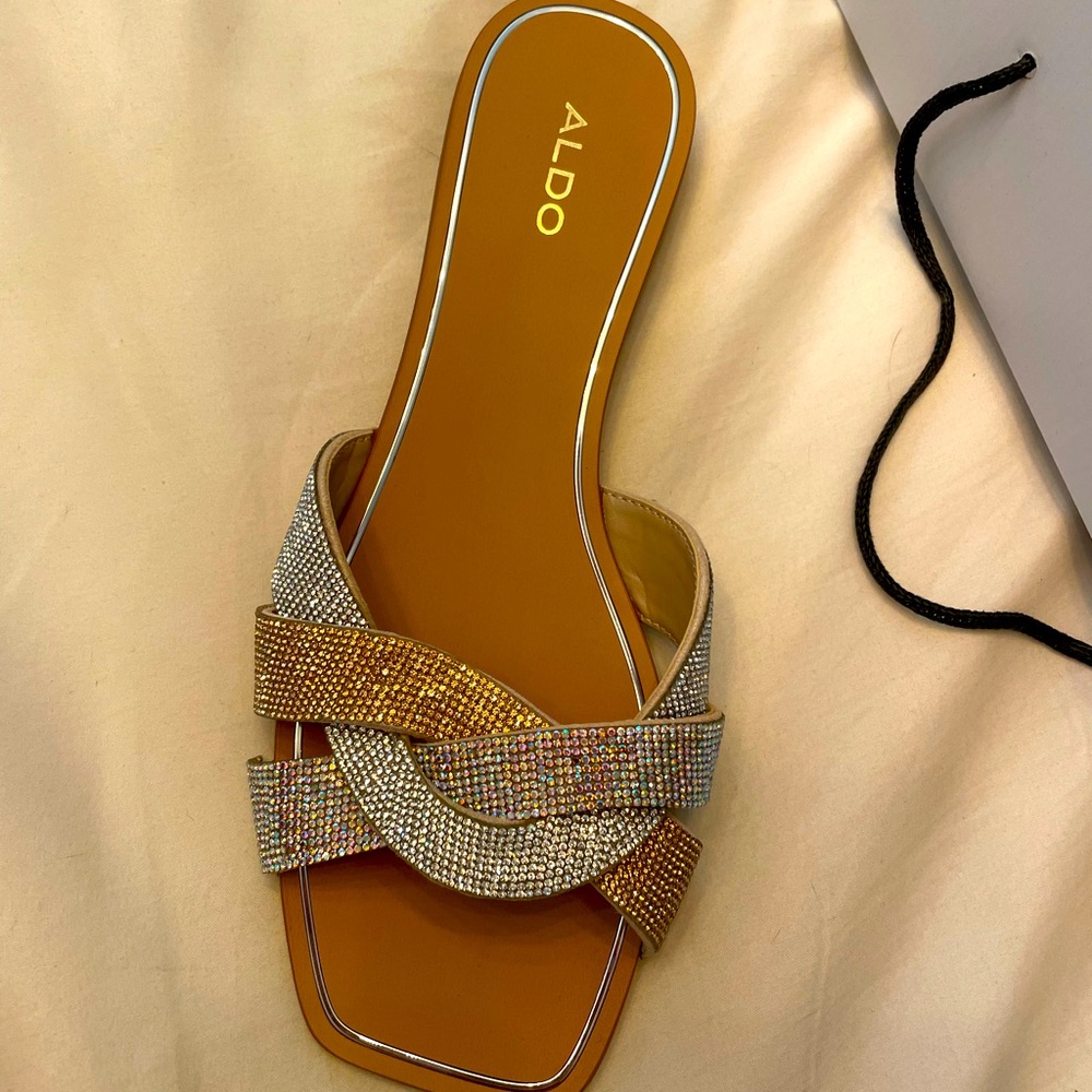 Sparkly sandals (two tone)